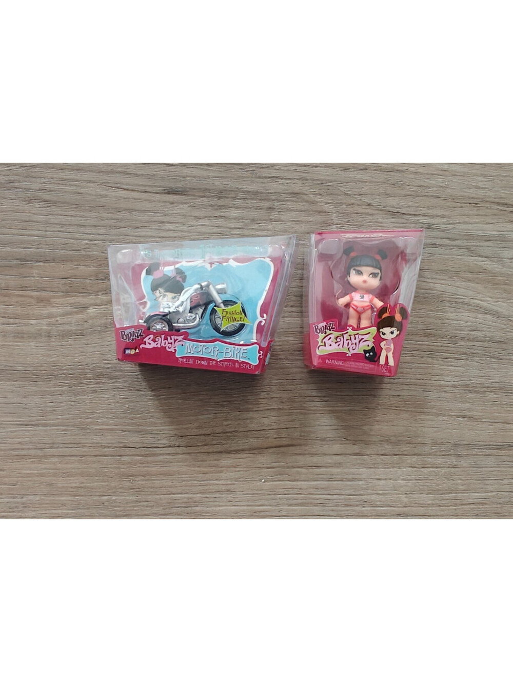 Vintage MGA Mini Bratz Babyz Jade Doll & Motor-Bike Motorcycle Set Lot Sealed